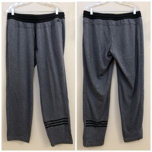 Mens gray ADIDDAS track pants - L